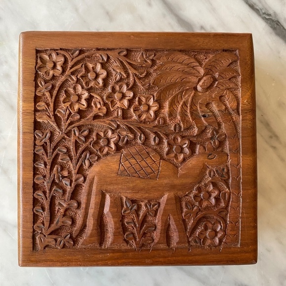 Other - Wooden carved spice/Trinket box